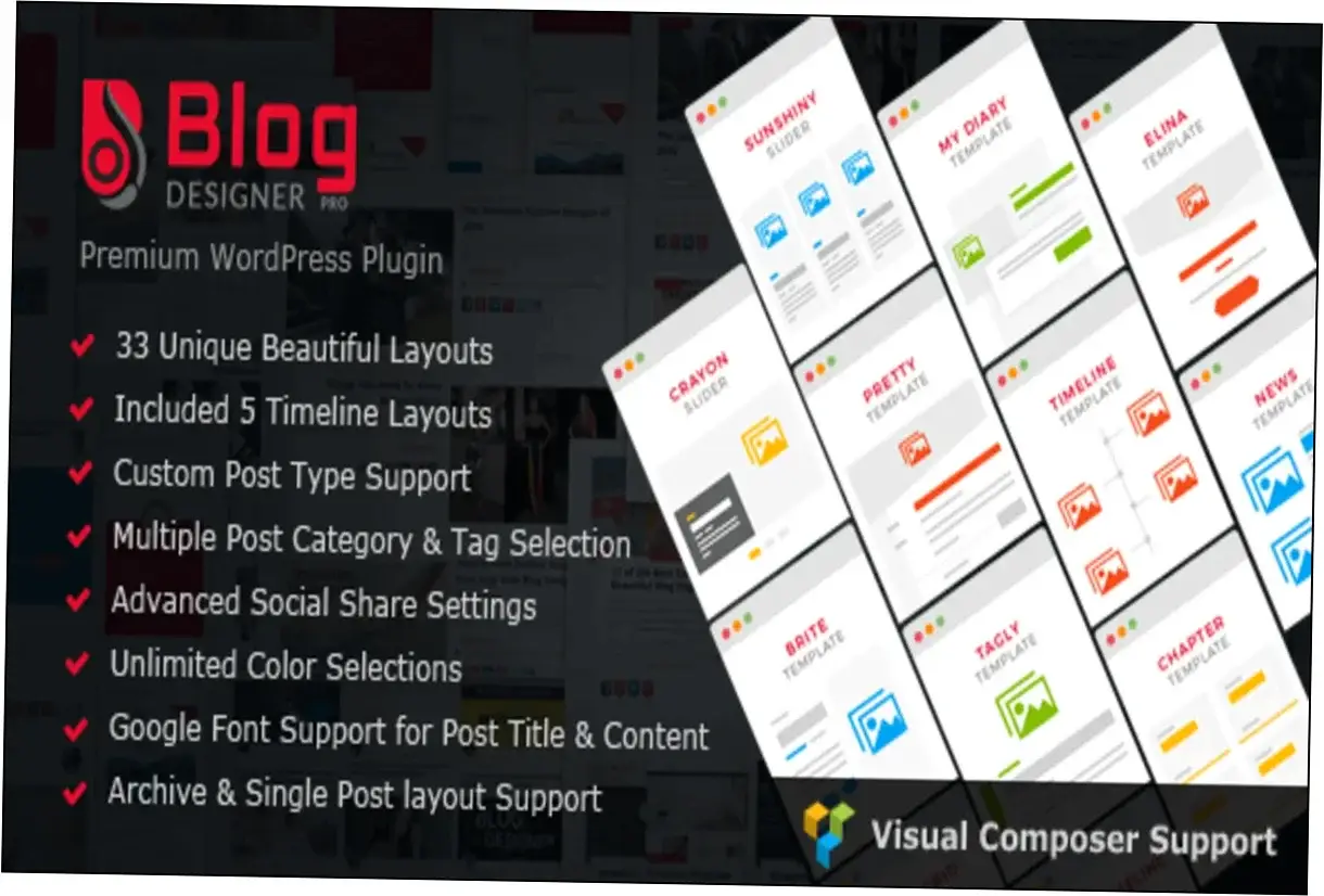 Preview of Blog Designer Pro WordPress