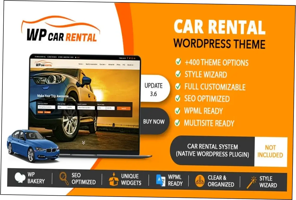 Preview of Car Rental Booking System Plugin