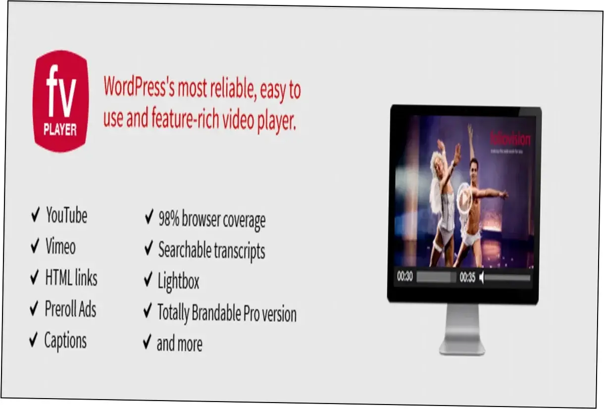 Preview of FV Flowplayer Video Player Pro