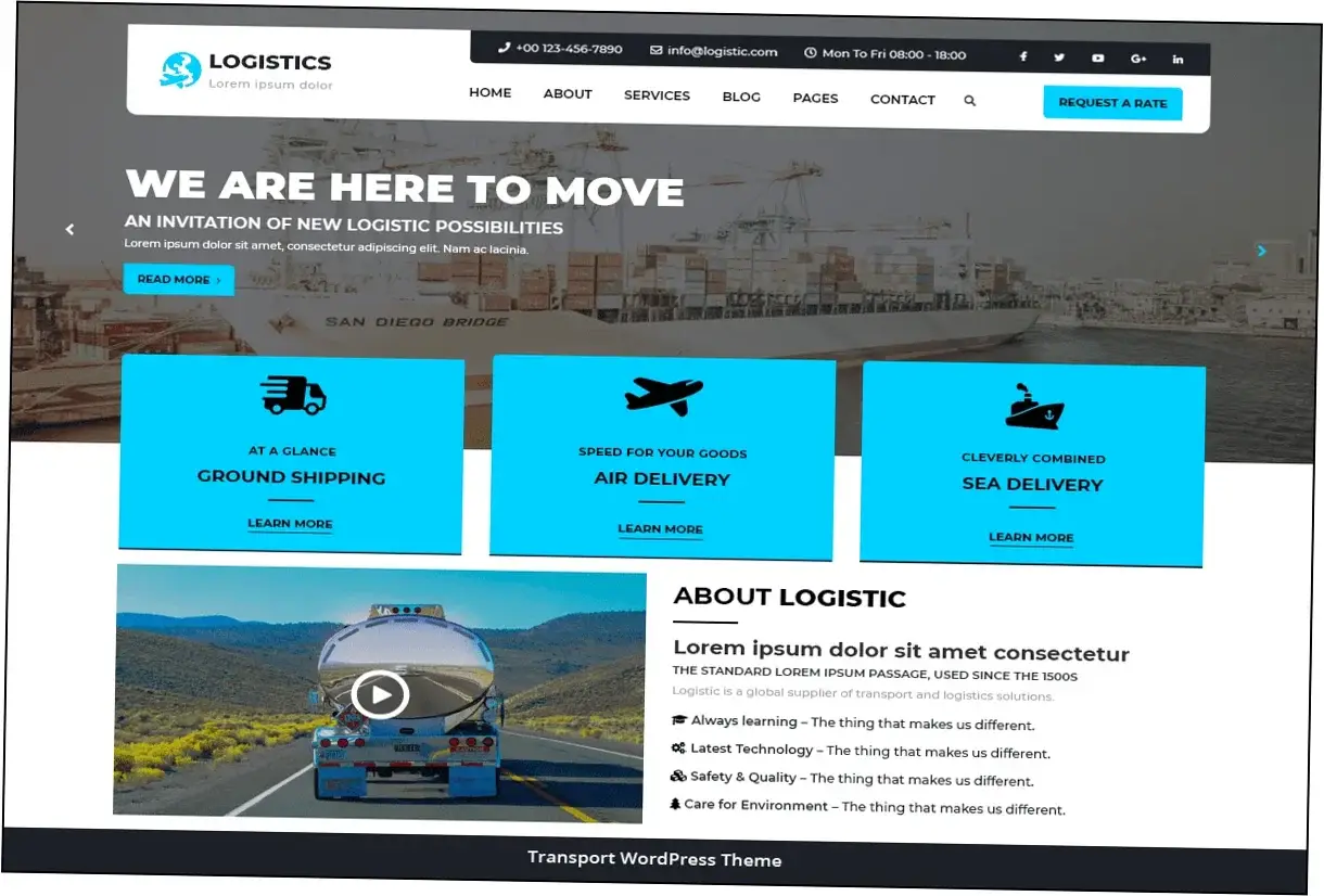 Logistica Theme Nulled Download