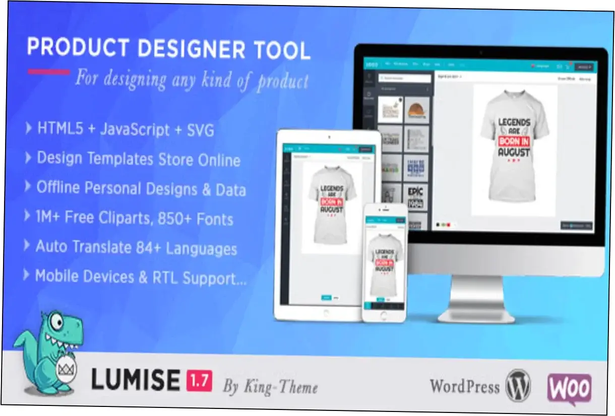 Preview of Lumise Product Designer