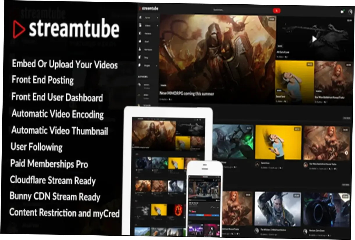 StreamTube Theme Nulled Download