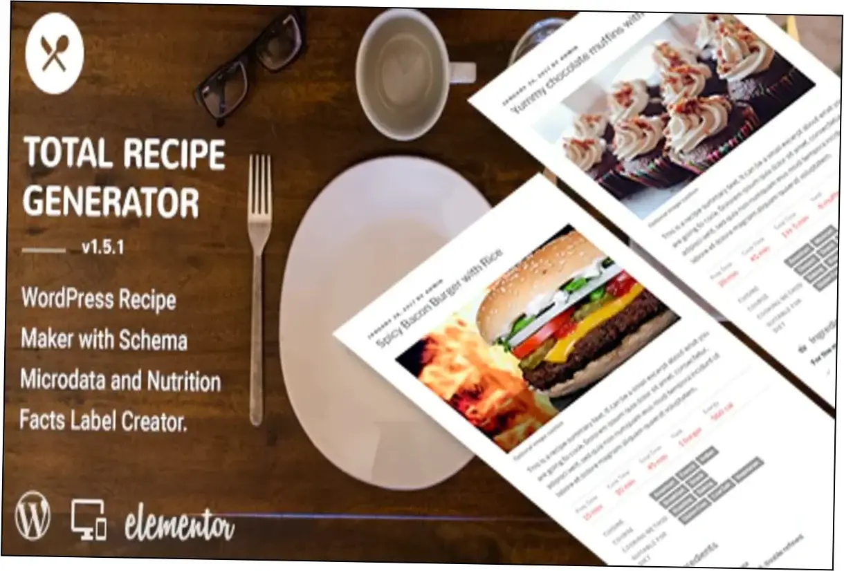 Preview of Total Recipe Generator WPBakery