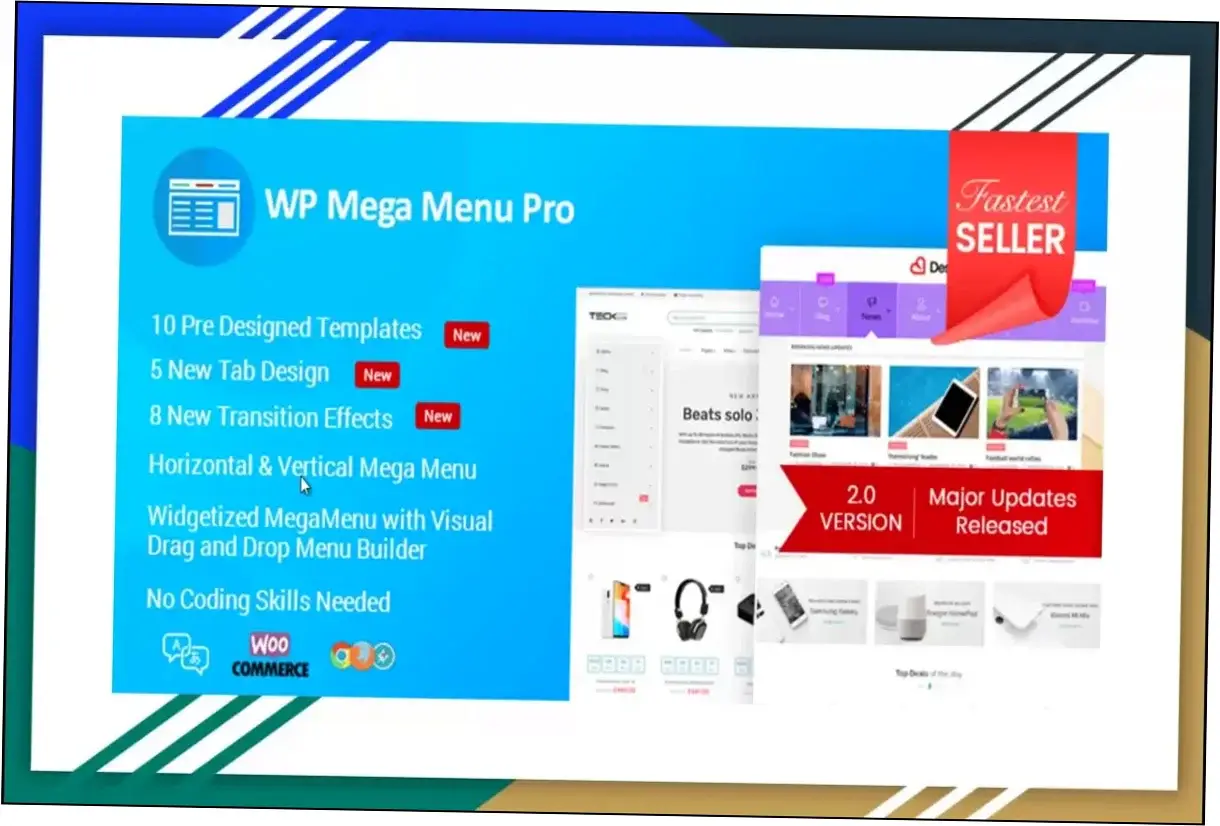Preview of WP Mega Menu Pro