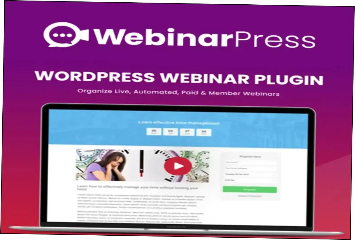 Preview of WebinarPress Pro