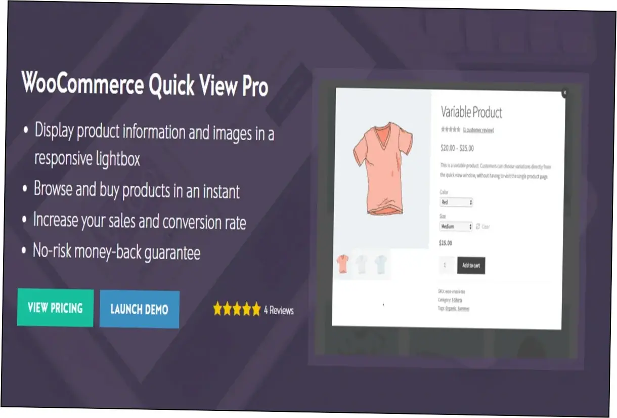 Preview of WooCommerce Quick View Pro